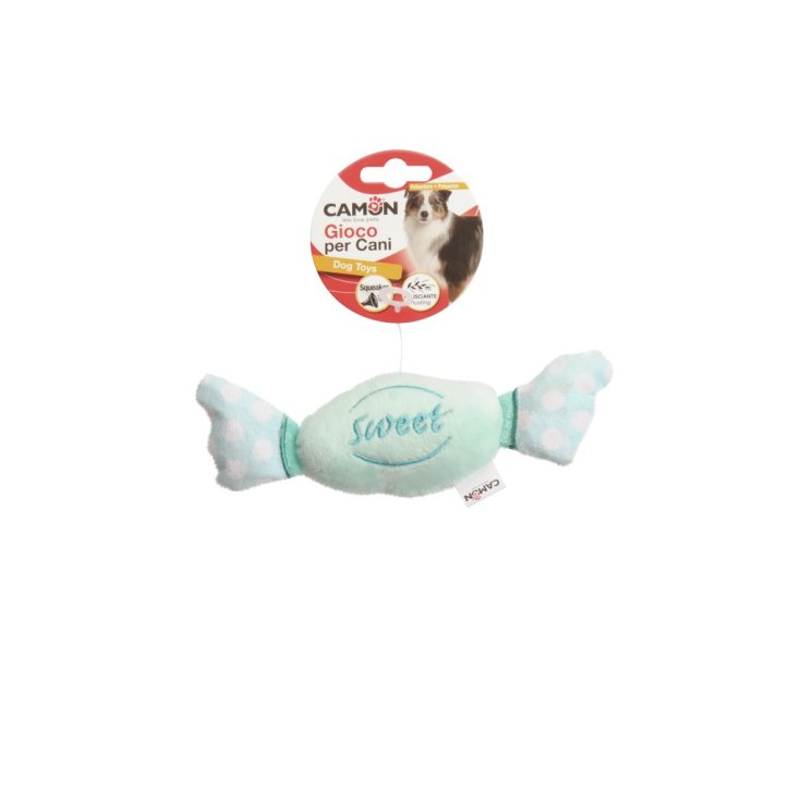 Gioco Cane Caramella Poliestere con Squeaker Camon