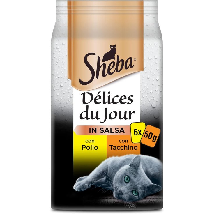D&eacute;lices Du Jour Pollo E Tacchino In Salsa Sheba&reg; 6x50g