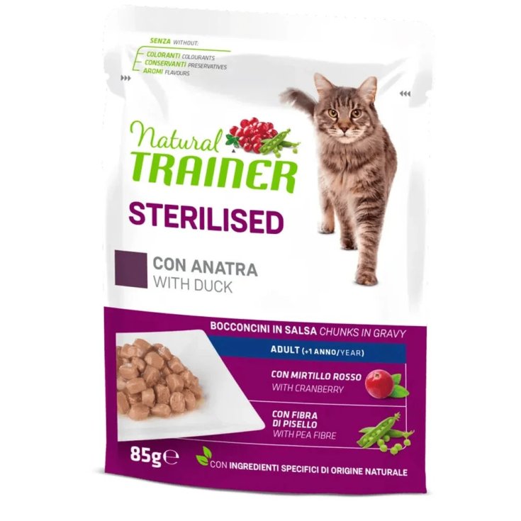 Sterilised con Anatra Natural Trainer Cat 85g