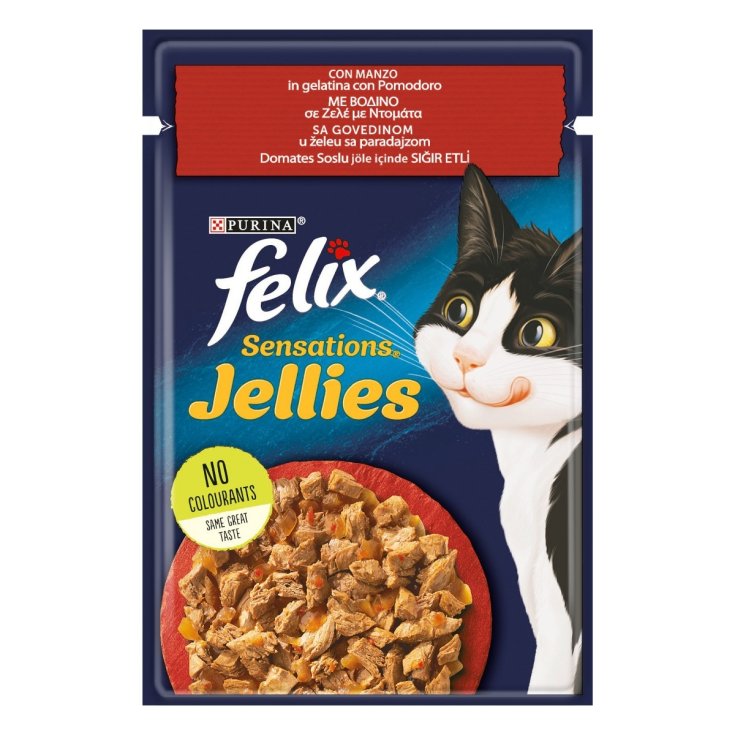Felix Sensations Jellies Manzo In Gelatina Con Pomodoro Purina 85g
