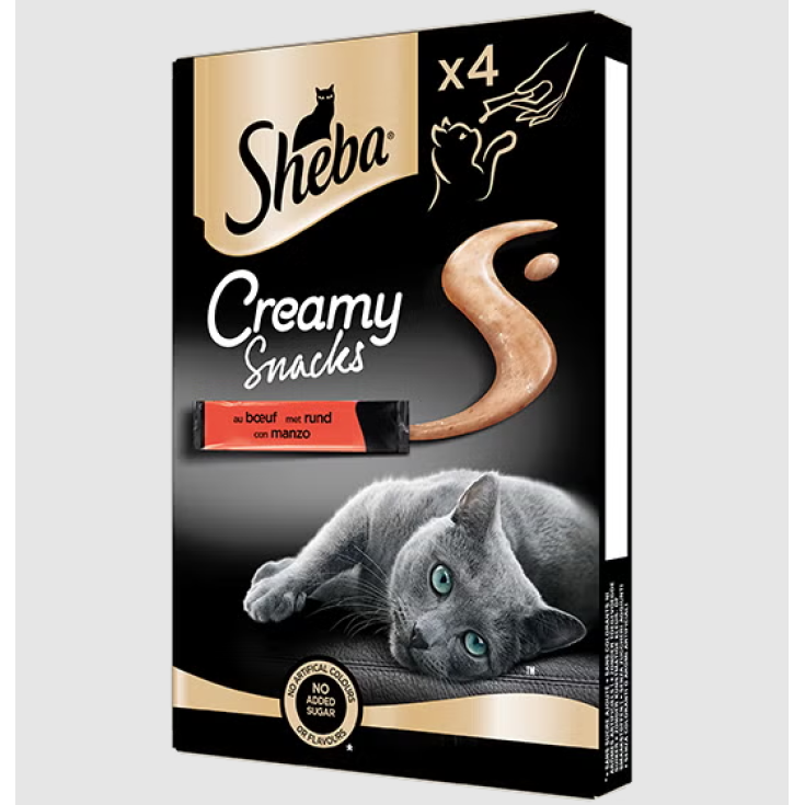 Creamy Snacks con Manzo Sheba&reg; 4x12g