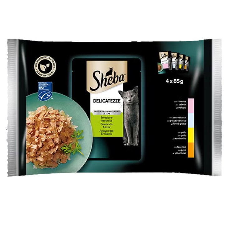 Delicatezze in Gelatina Selezione Assortita Sheba&reg; 4x85g