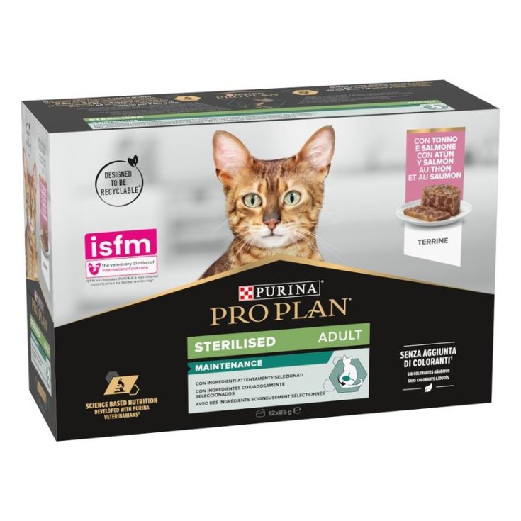 Cat Sterilised Maintenance Tonno & Salmone Multipack Purina Pro Plan 12x85g&nbsp;
