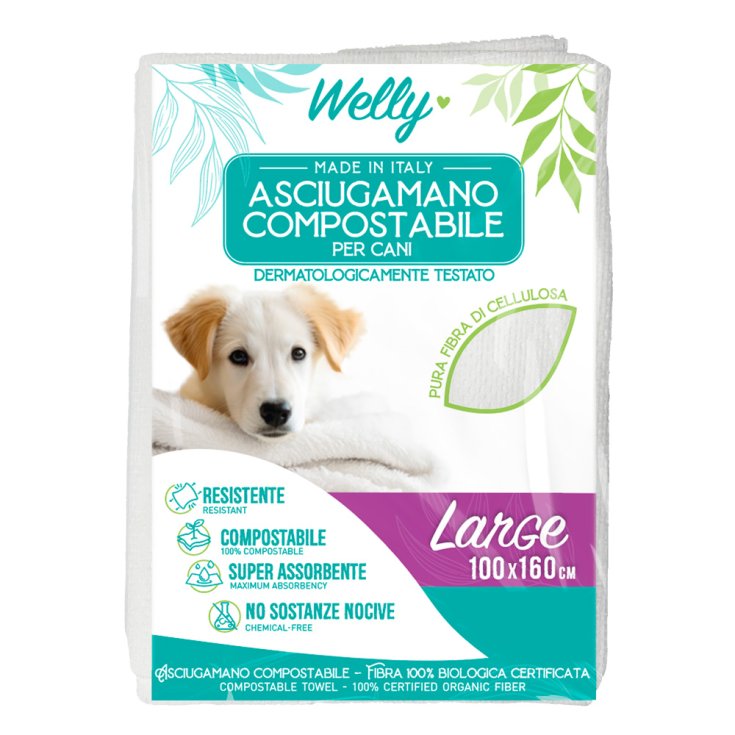 Welly&trade; Asciugamano Compostabile L 1 Pezzo