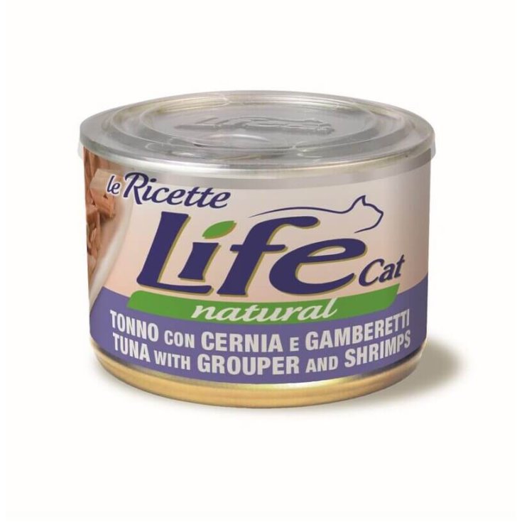 Le Ricette Tonno Cernia Gamberetti Life Cat Natural 150g
