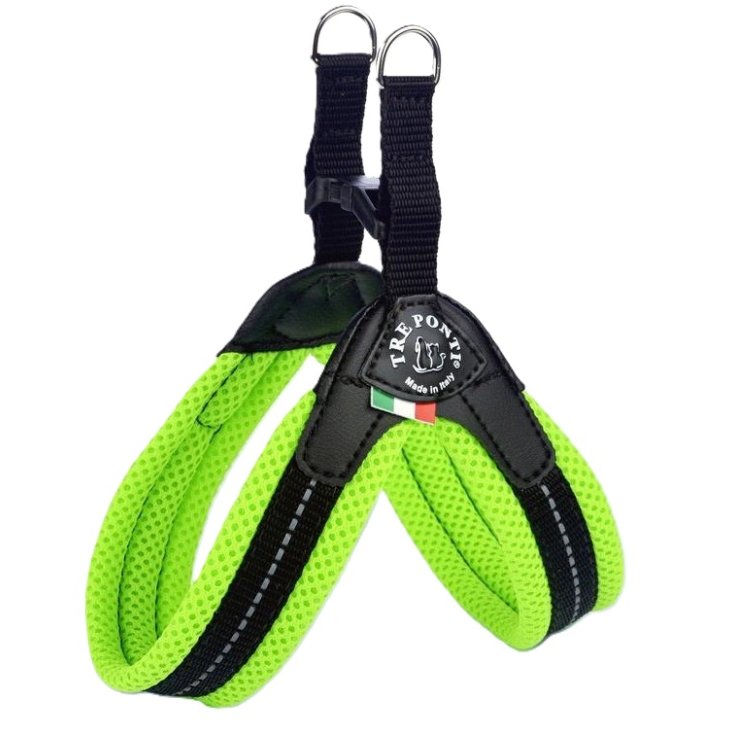 Pettorina Easy Fit Click Verde Fluo Tg.4 Tre Ponti