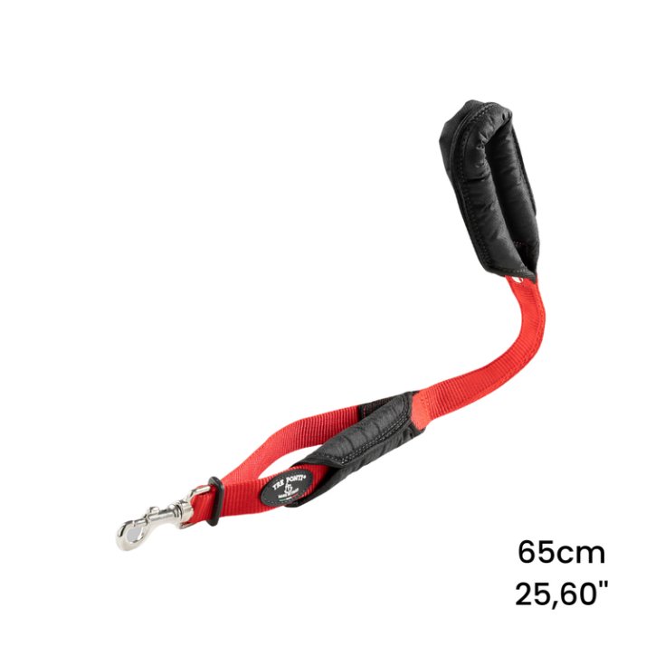 Guinzaglio A Doppio Manico 65cm Rosso Tre Ponti 1 Pezzo
