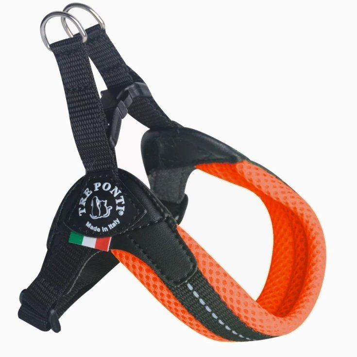 Pettorina Easy Fit Click Regolabile Arancio Fluo Tg.1&nbsp;Tre Ponti