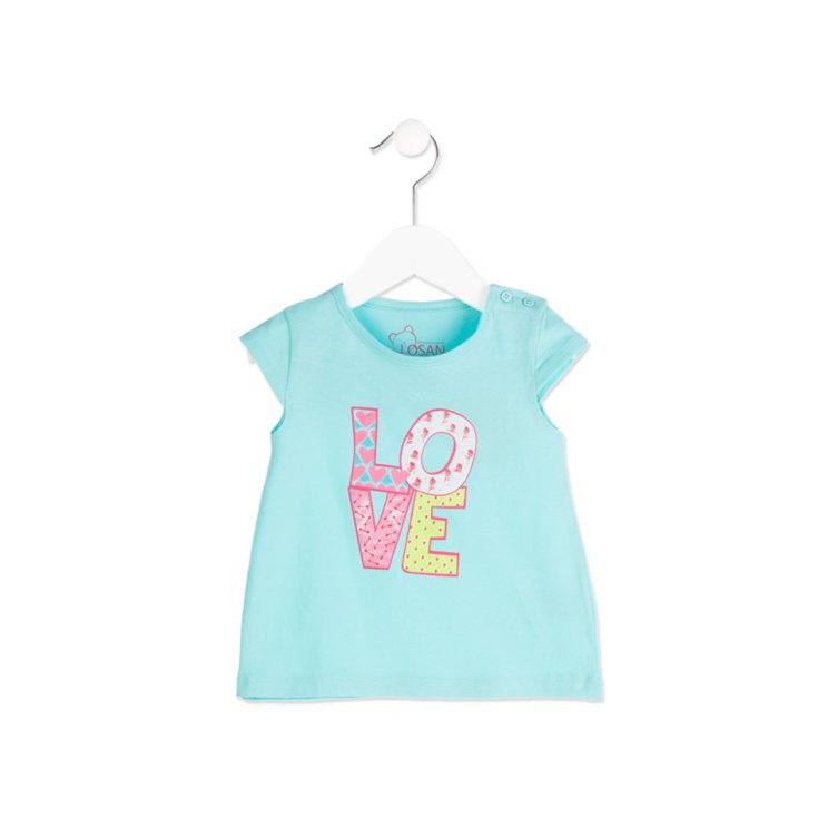 Maglietta  T-Shirt Bambina Azzurra Losan 1 Pezzo