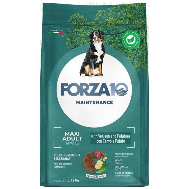 Dog Maxi Adult con Cervo/Patate Forza10 Maintenance 12 Kg