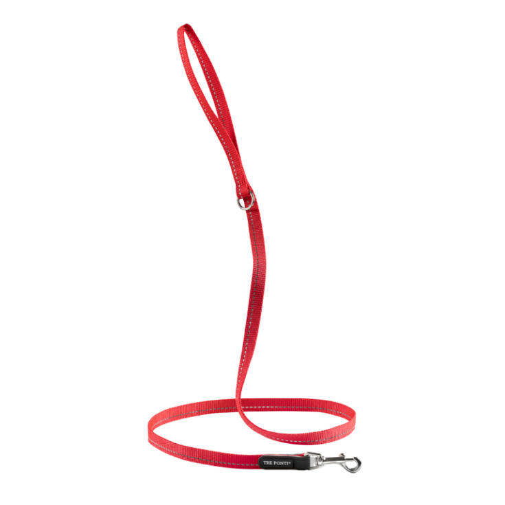 Guinzaglio Classico TrePonti 130cm Rosso Rifrangente