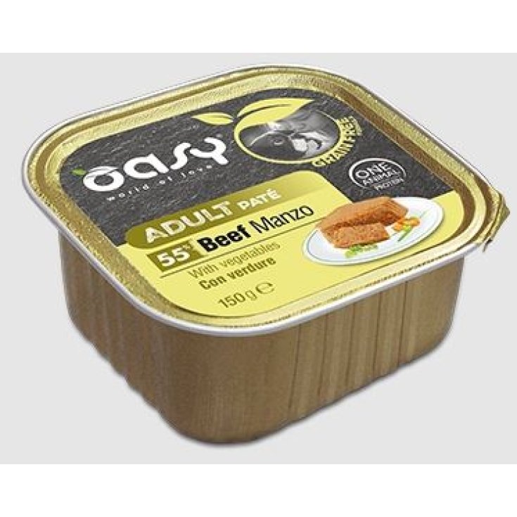 Pat&eacute; Grain Free Formula Adult Manzo Con Verdure Oasy 150g
