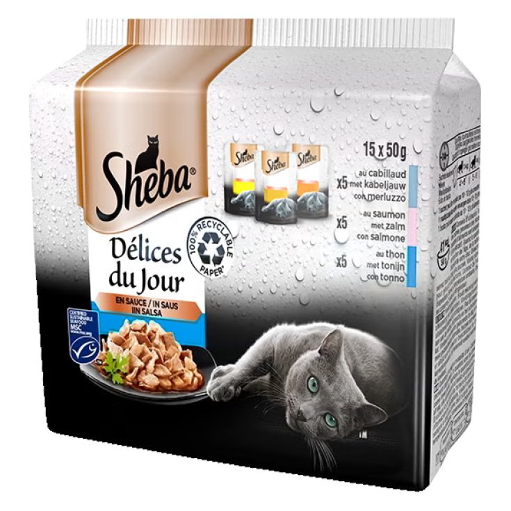 D&eacute;lices du Jour Selezione del Mare in Salsa Sheba&reg; 15x50g