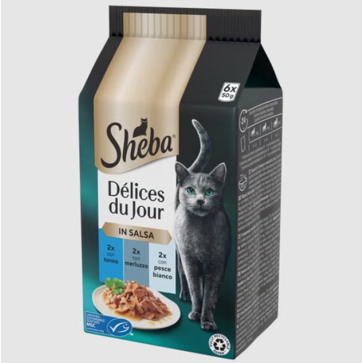 D&eacute;lices du Jour Tonno e Merluzzo in Salsa Sheba&reg; 6x50g