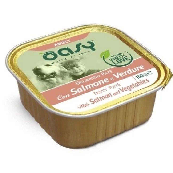 Delizioso Pat&eacute; Salmone & Verdure Oasy Wet Dog 150g