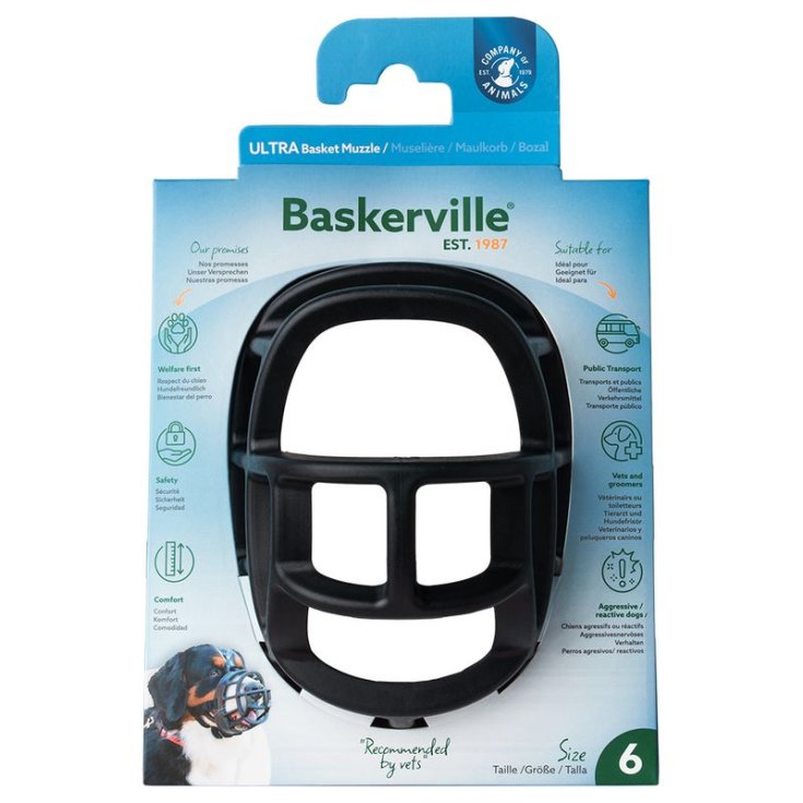 Museruola Taglia 6 Baskerville Ultra 1 Pezzo Museruola Taglia 6 Baskerville Ultra 1 Pezzo