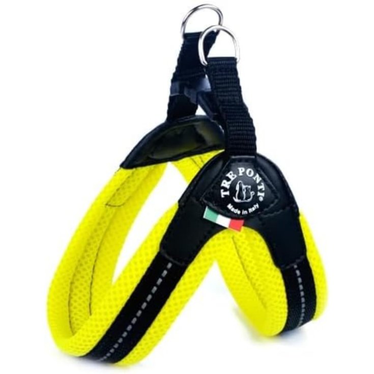 Pettorina Easy Fit&nbsp;Giallo Fluo Tg.3&frac12; (7-9 Kg) Tre Ponti