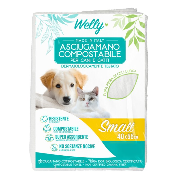 Welly&trade; Asciugamano Compostabile S 12 Pezzi
