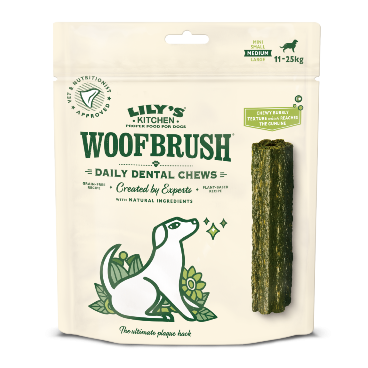 Medium Woofbrush Dental Chew For Dogs Lily's Kitchen 196g