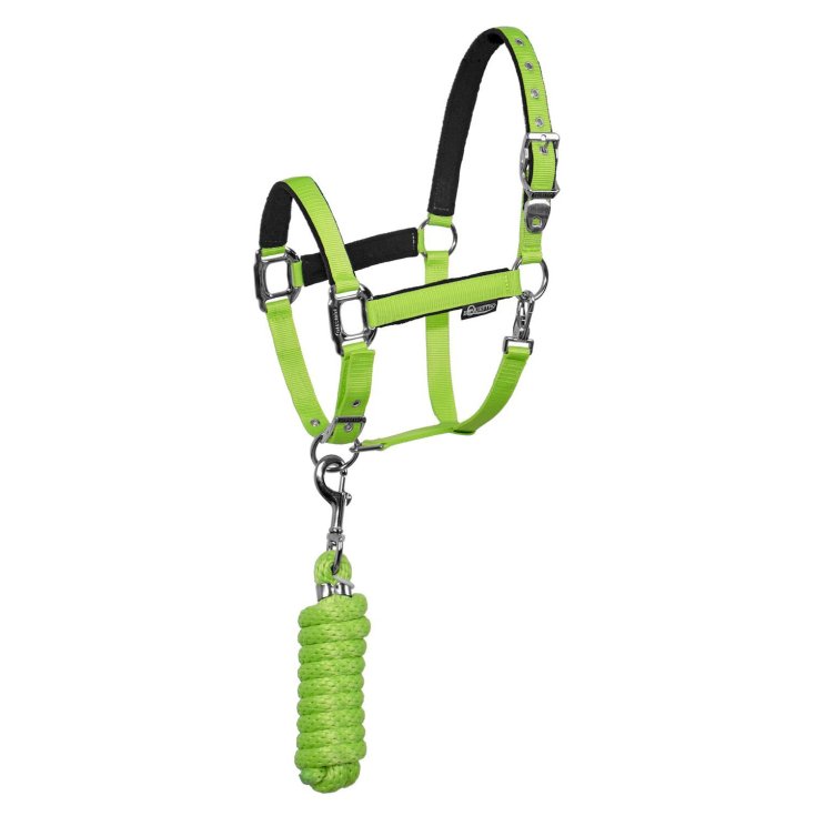 Cavezza Nylon Con Lunghina Verde Lime Equestro 1 Pezzo