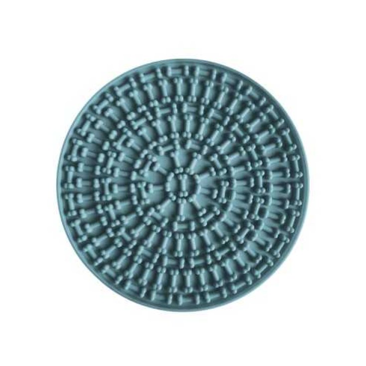 Tappetino Lick Mat Rotondo Blu Petrolio Record 1 Pezzo