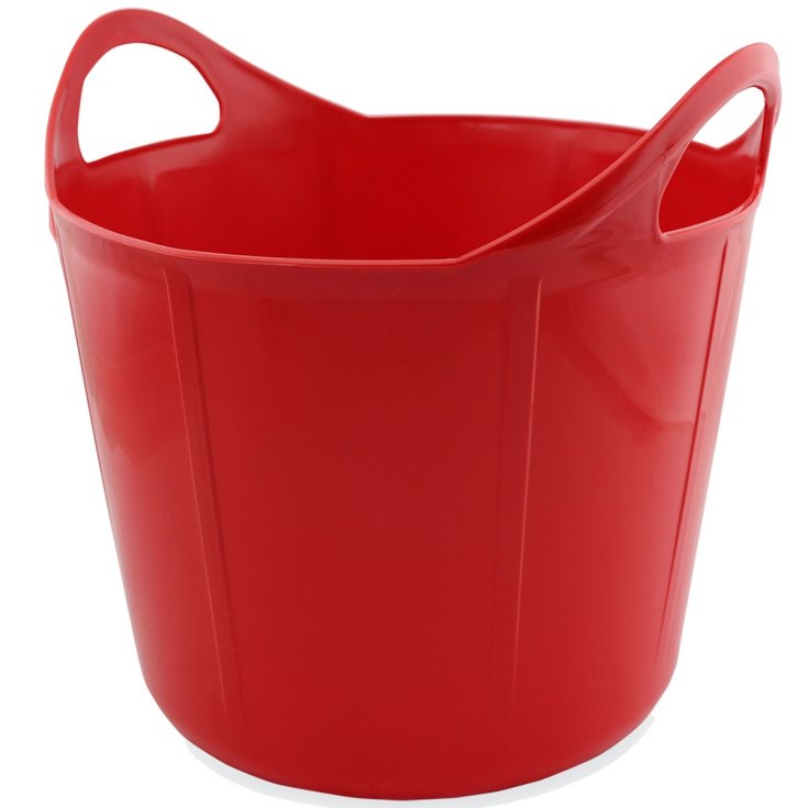 Secchio in Plastica Flessibile Rosso 28 L