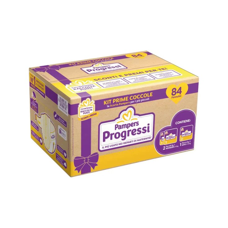 Kit Prime Coccole Pampers Progressi 84 Pannolini