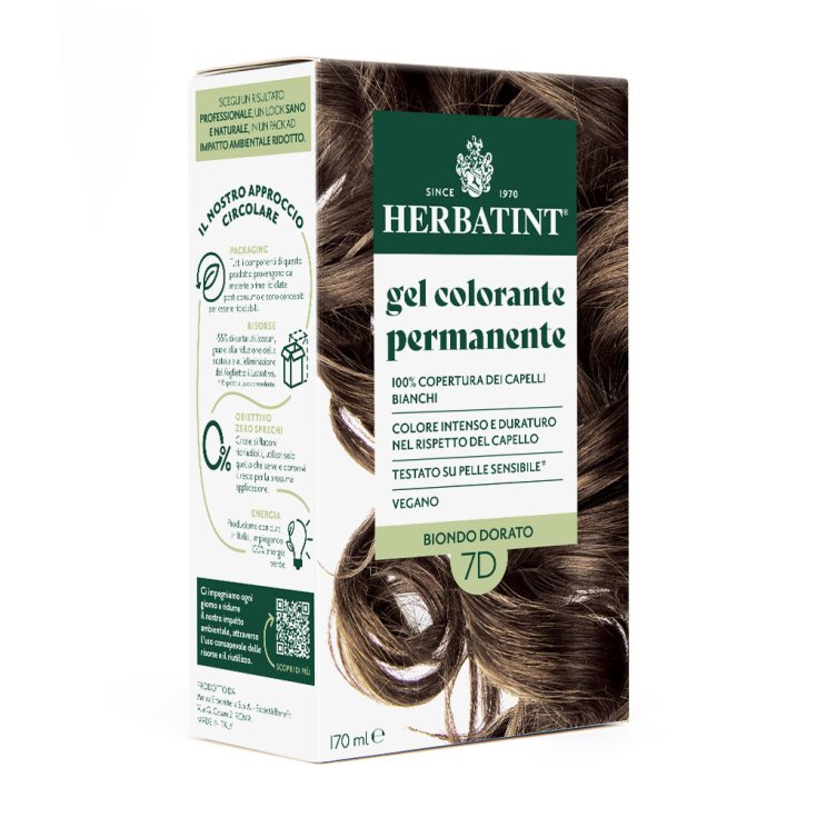 Gel Colorante Permanente 7D Biondo Dorato Herbatint 170ml