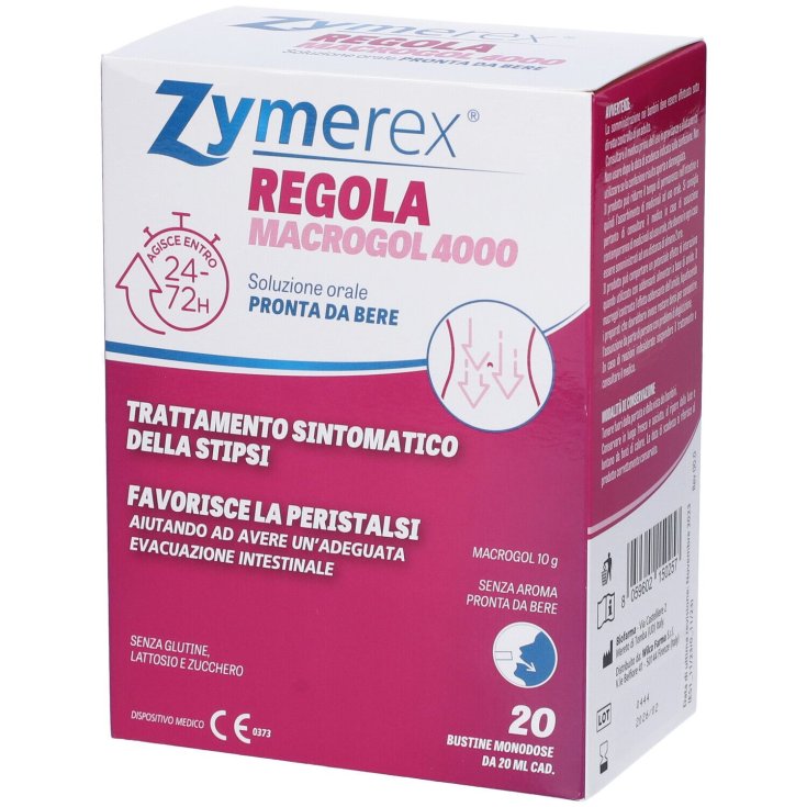 Zymerex Regola Macrogol 4000 Difar 20 Bustine Zymerex Regola Macrogol 4000 Difar 20 Bustine