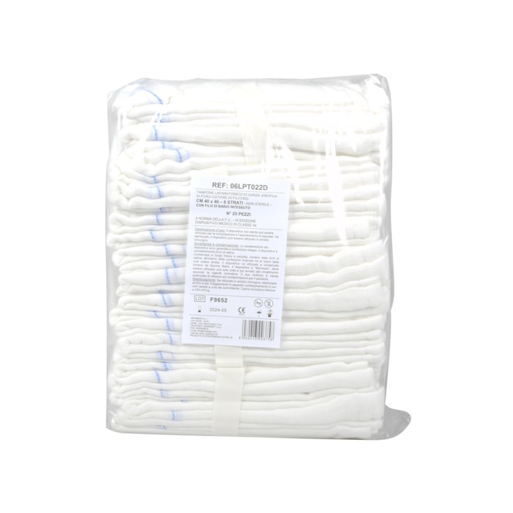 Garza Laparatomica 8strati 20fili 40x40cm GIMA 250 Pezzi