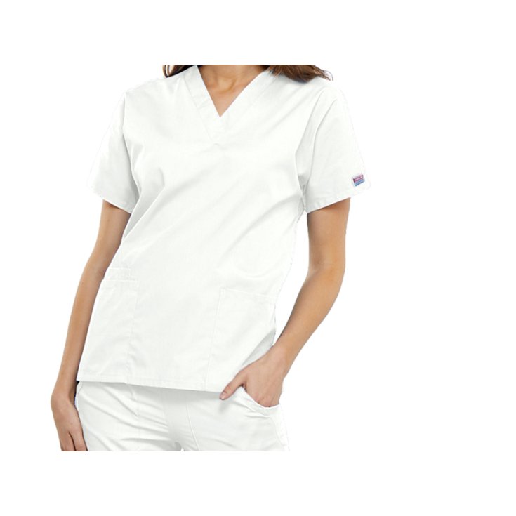 Casacca Scollo A V Cherokee Originals - Donna S - Bianco GIMA