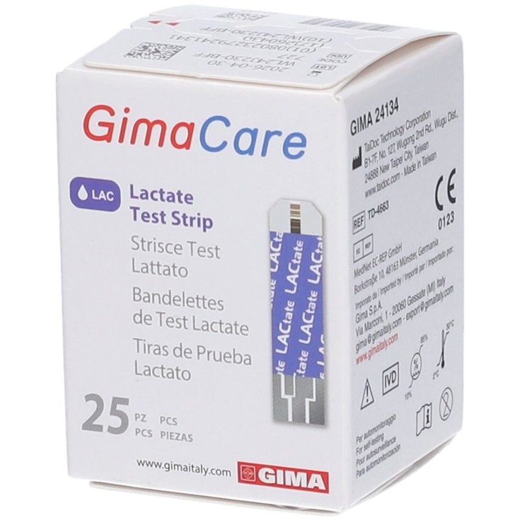 Strisce Test Lattato GIMACare 25 Pezzi