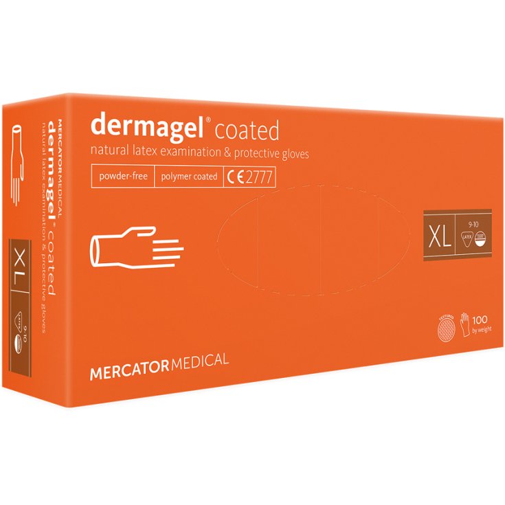 Dermagel&reg; Coated Guanti Lattice Senza/Polvere XL 100 Pezzi