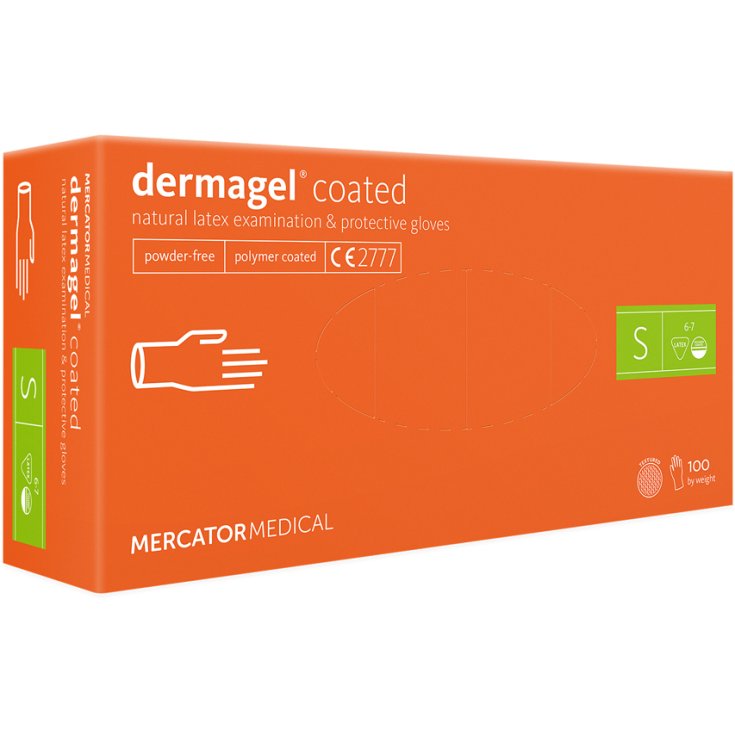 Dermagel&reg; Coated Guanti Lattice Senza/Polvere S 100 Pezzi