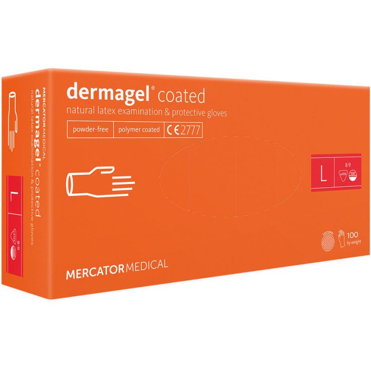 Dermagel&reg; Coated Guanti Lattice Senza/Polvere L 100 Pezzi