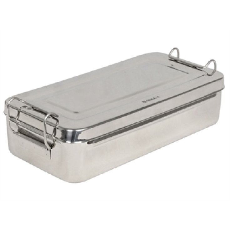 Scatola Inox 25x12,5x4,6cm Con Manici GIMA
