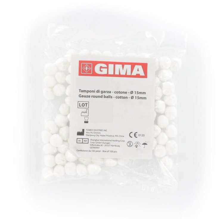 Tamponi di Garza TNT &Oslash;15mm GIMA 10x100 Pezzi