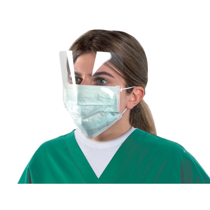 MASK-OP&reg; Mascherina Chirurgica Visore Trasparente GIMA 50 Pezzi