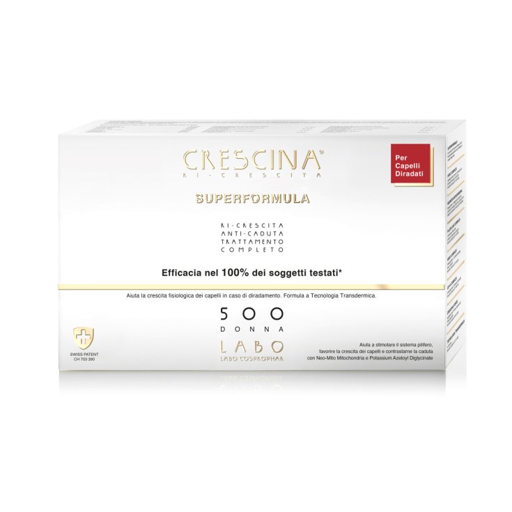 Crescina Ricrescita Super Formula 500 Donna 10+10 Fiale