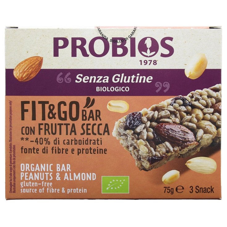 FIT&GO BAR con Frutta Secca PROBIOS 3 Pezzi