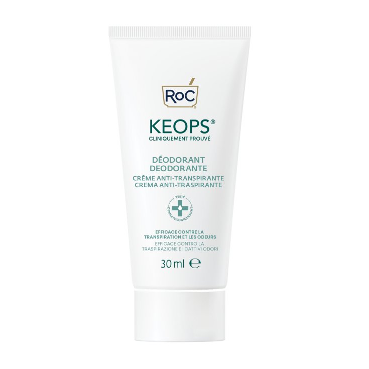 RoC Keops Deodorante in Crema Anti-Traspirante delicato con Probiotici, 30 ml