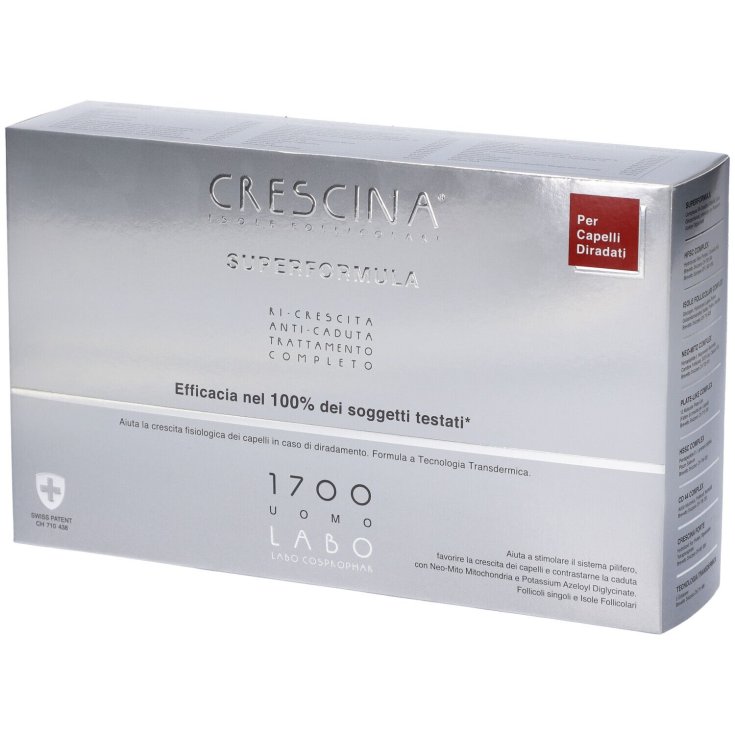 Crescina Isole Follicolari Superformula 1700 Uomo Labo 10+10 Fiale