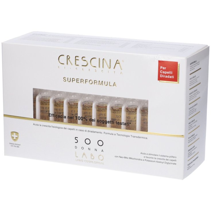 Crescina Ri Crescita Superformula 500 Donna Labo 40 Fiale Da 3,5ml
