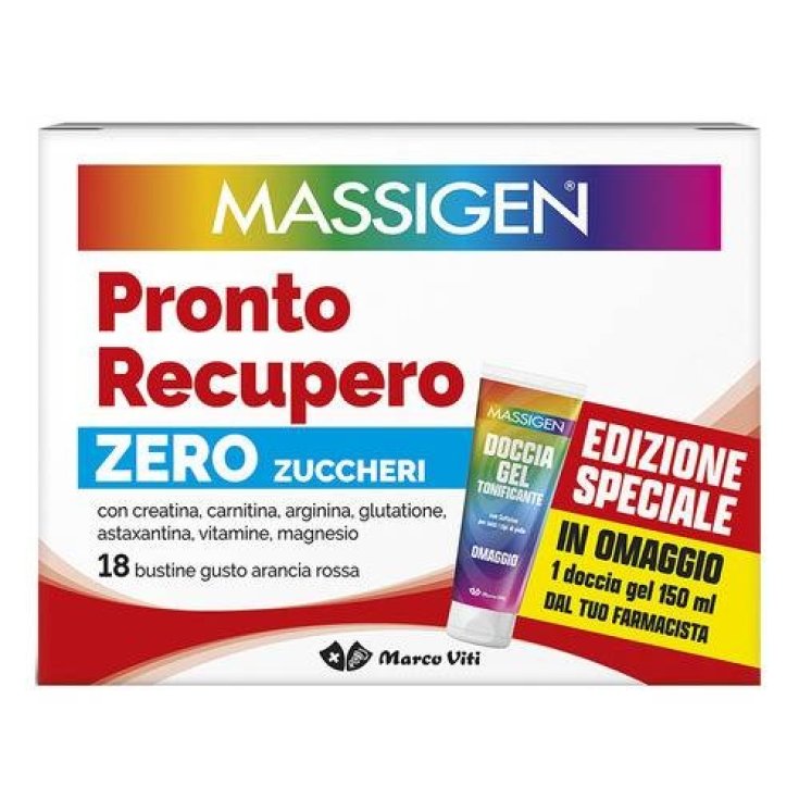 Pronto Recupero Zero Zuccheri Massigen 18 Bustine + Doccia-gel Omaggio