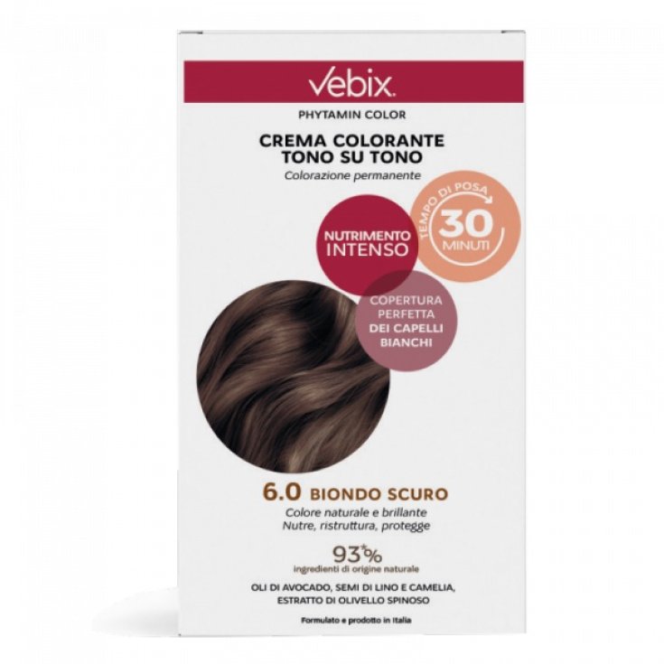 Crema Colorante 6.0 Biondo Scuro Phytamin Color Vebix