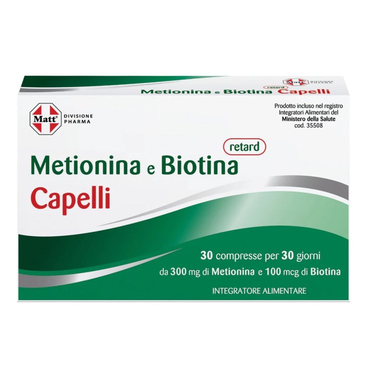 Metionina e Biotina Retard Capelli&nbsp;30 Compresse