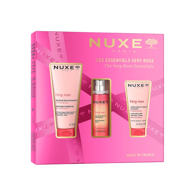 Nuxe Cofanetto Natale Very Rose: Gel Doccia, Acqua Profumata e Crema Mani