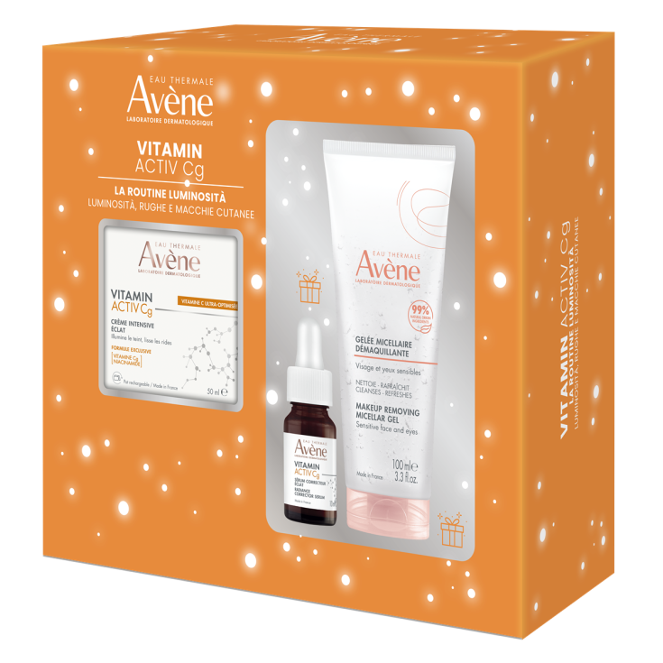Eau Thermale Avène Cofanetto Natale Luminosità Vitamin Activ Cg, Rughe, macchie Cutanee