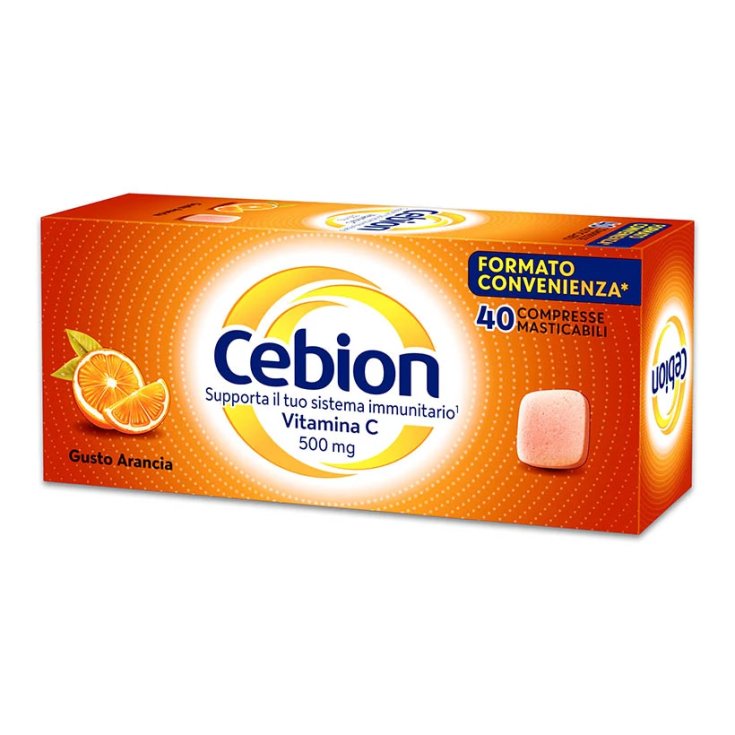CEBION COMPRESSE MASTICABILI GUSTO ARANCIA 40 COMPRESSE