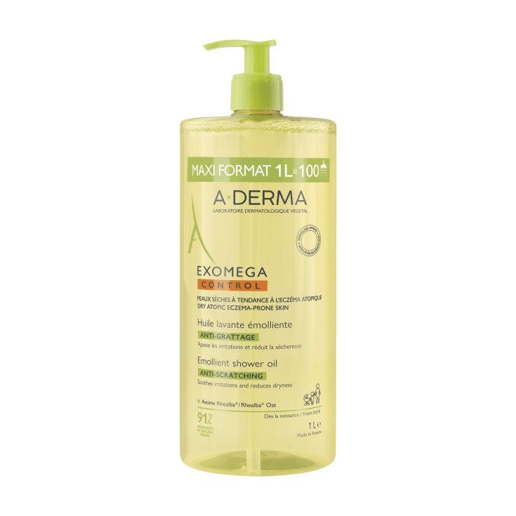 A-Derma Exomega Control Olio Lavante Emolliente per la Pelle Secca e Atopica 1 Litro